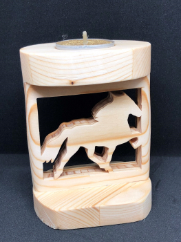 Kerzenleuchter natur oval